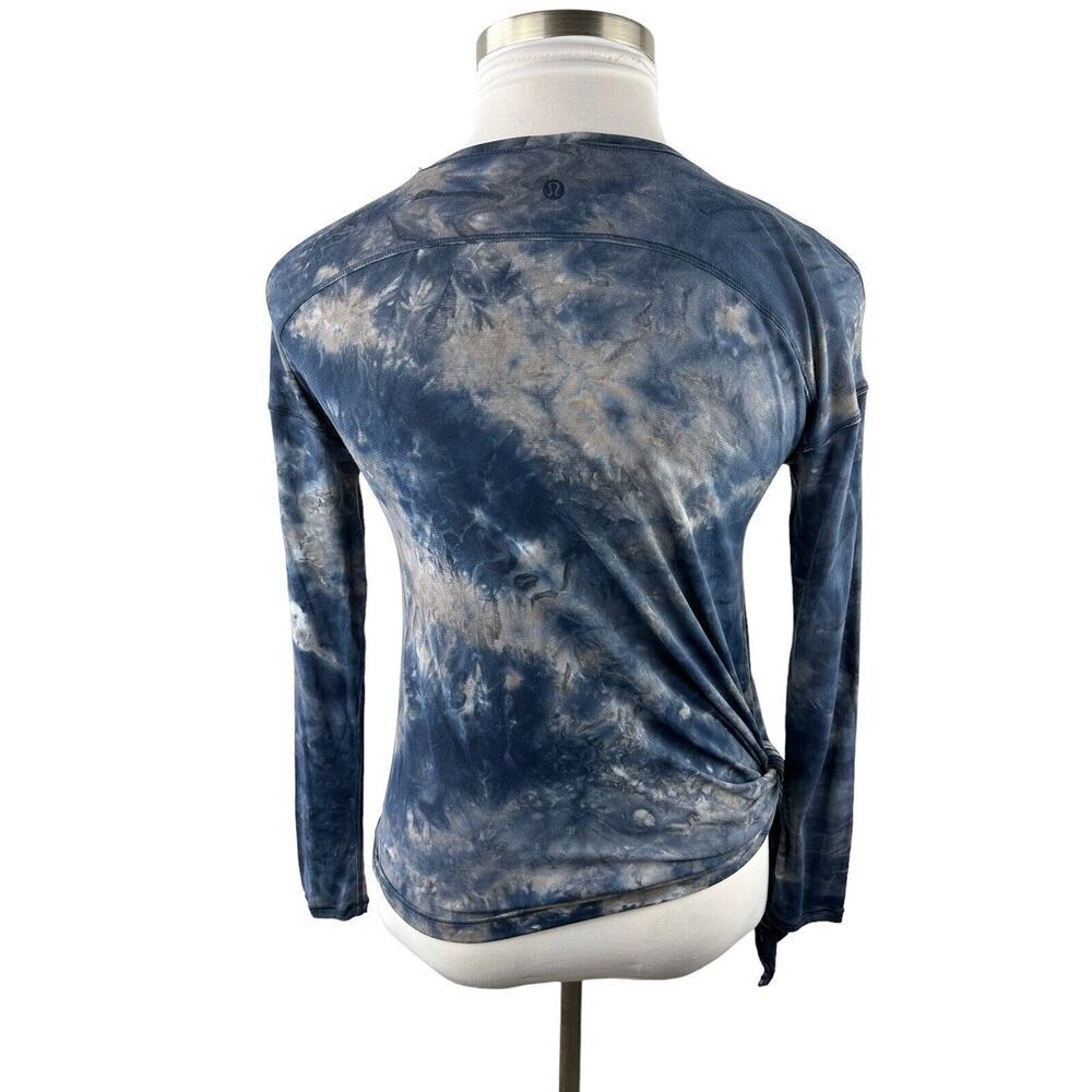 Lululemon To The Point Long Sleeve Top Size 4 Tie Dye Lightweight Active Lounge - Picture 9 of 16